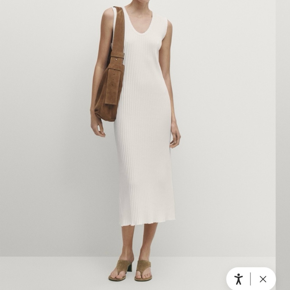 NWT Massimo Dutti off-white dress